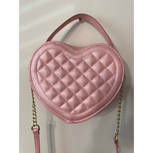 POLLY POCKET PINK QUILTED HEART CROSSBODY BAG nwot - Picture 2 of 9
